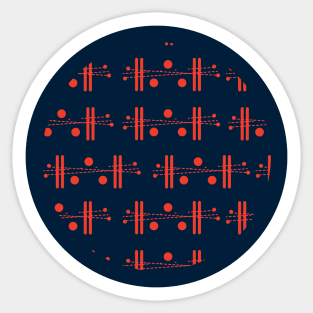 Dot-dash navy Sticker